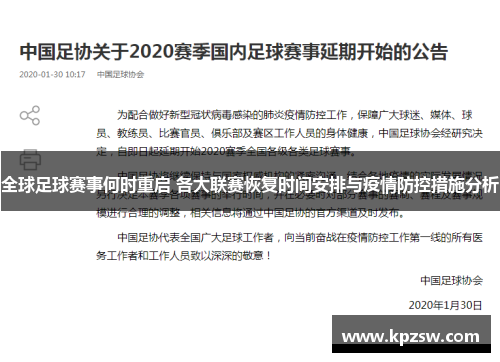 全球足球赛事何时重启 各大联赛恢复时间安排与疫情防控措施分析